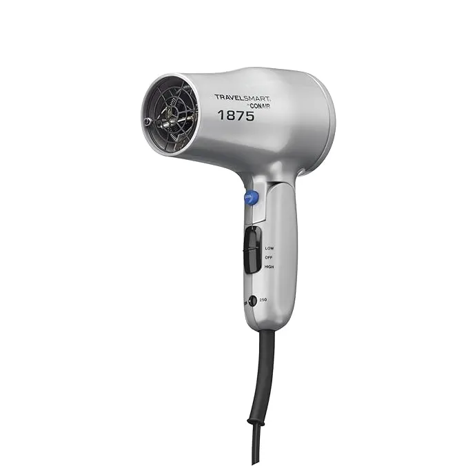 1875 Watt Compact Dual Voltage Travel Hair Dryer 127NPR
