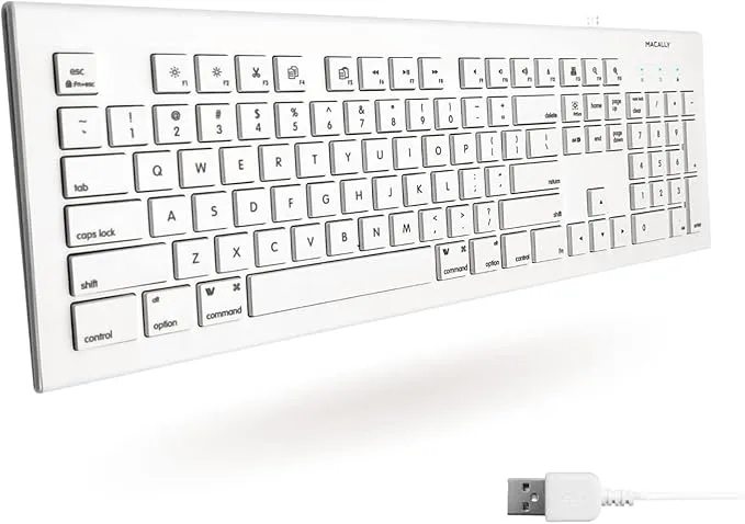 Macally Full Size USB Wired Keyboard MKEYE