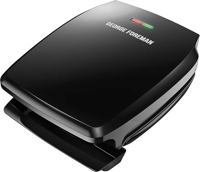 GR340FB 4-Serving Classic Plate Electric Indoor Grill and Panini Press