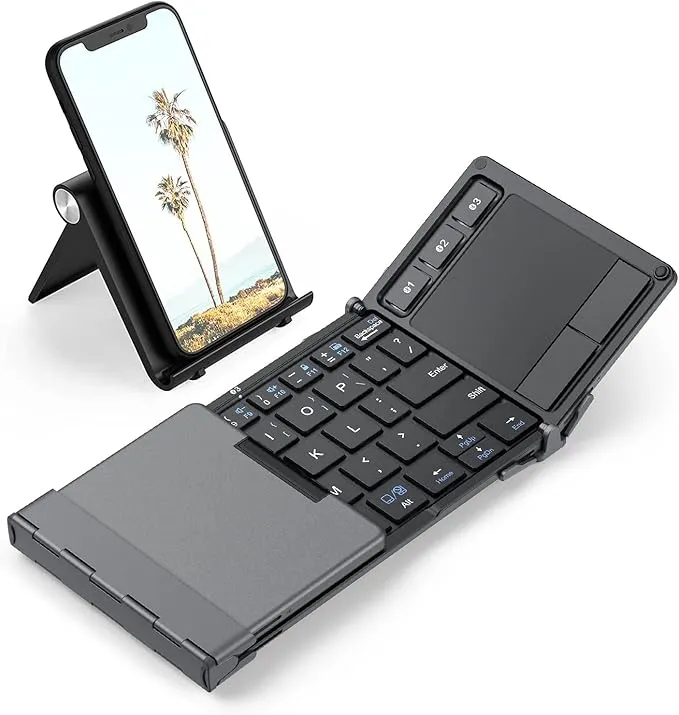 Foldable Keyboard BK08 Bluetooth Keyboard with Sensitive Touchpad