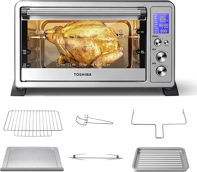 AC25CEW-SS Large 6-Slice Convection Toaster Oven Countertop