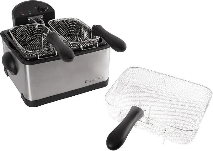 Deep Fryer – 4-Liter Electric Oil Fryer – by Classic Cuisine 82-KIT1014