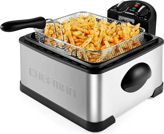 XL Deep Fryer w/Basket Strainer RJ07-45-SS