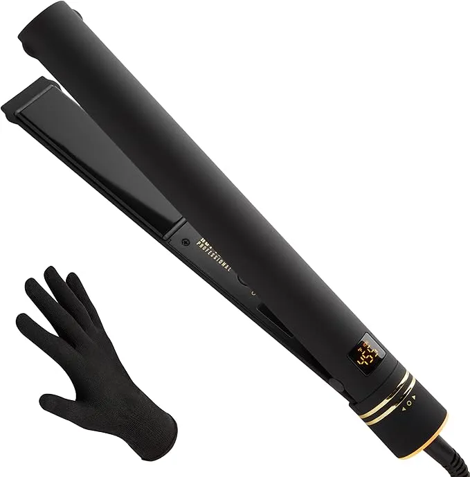 Pro Artist Black Gold Ionic 1 1/4 Inch Flat Iron HT7123BG