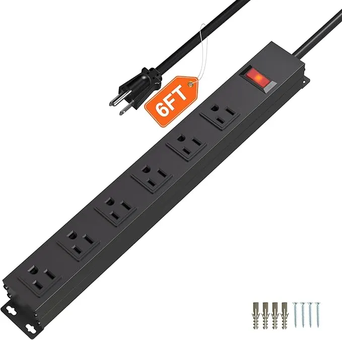 Power Strip with 6AC Outlets