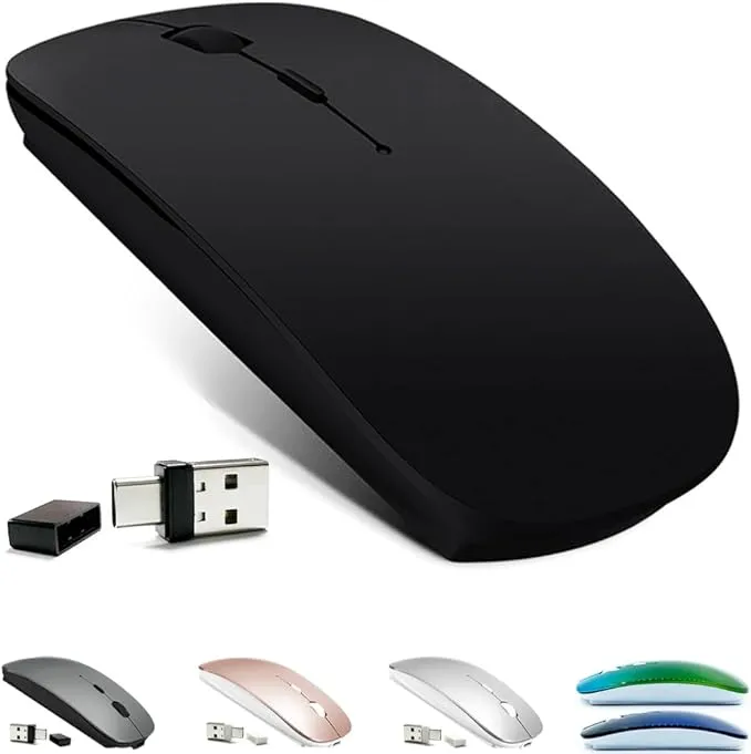 Rechargeable Bluetooth 5.2/3.0/Type-C/USB-2.4G Mouse K8
