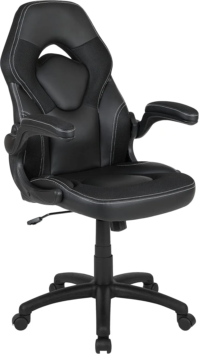 X10 High-Back LeatherSoft Racing Style Gaming Chair CH-00095-BK-GG