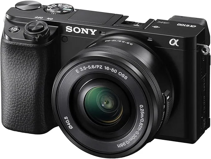 Alpha A6100 Mirrorless Camera with 16-50mm Zoom Lens (ILCE6100L/B)