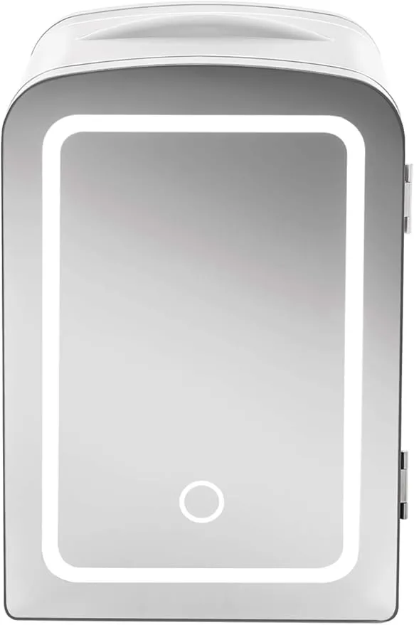 Iceman Portable Mirrored Beauty Fridge With LED Lighting 4L Mini Refrigerator
