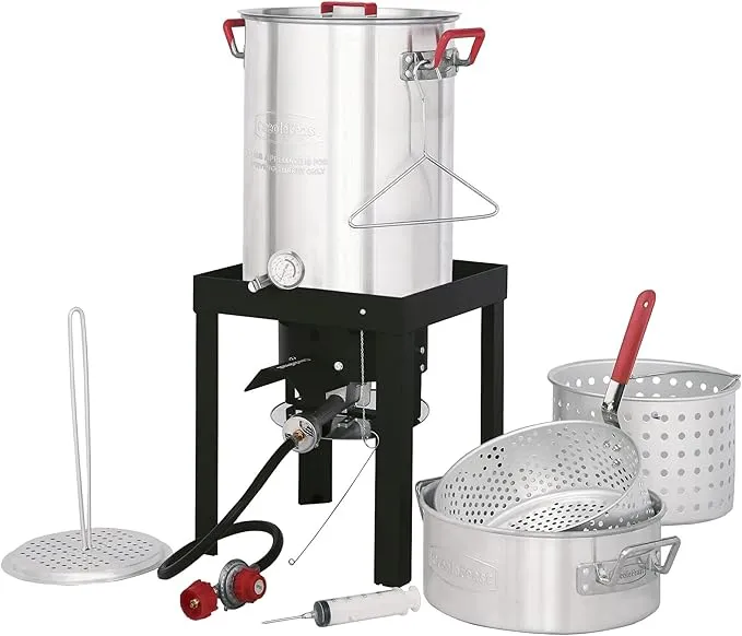TFS3010 Propane 30 Qt. Turkey and 10 Qt. Fish Fryer Boiler Steamer Set