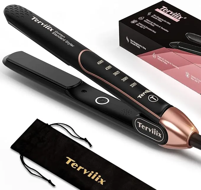 Non-Snagging Ceramic Flat Iron Hair Straightener 1 inch 6014