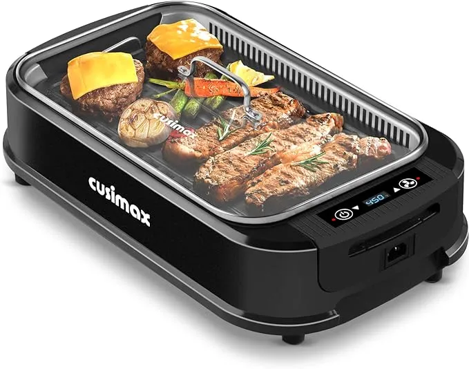 Smokeless Grill Indoor, CUSIMAX Electric Grill GR-200A