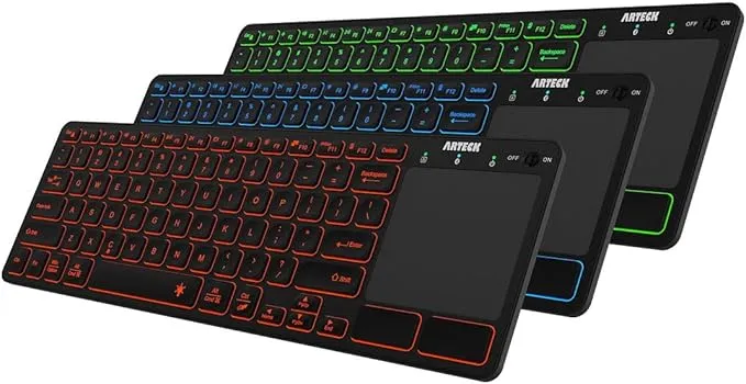 Universal Backlit 7-Colors Bluetooth Touch TV Keyboard
