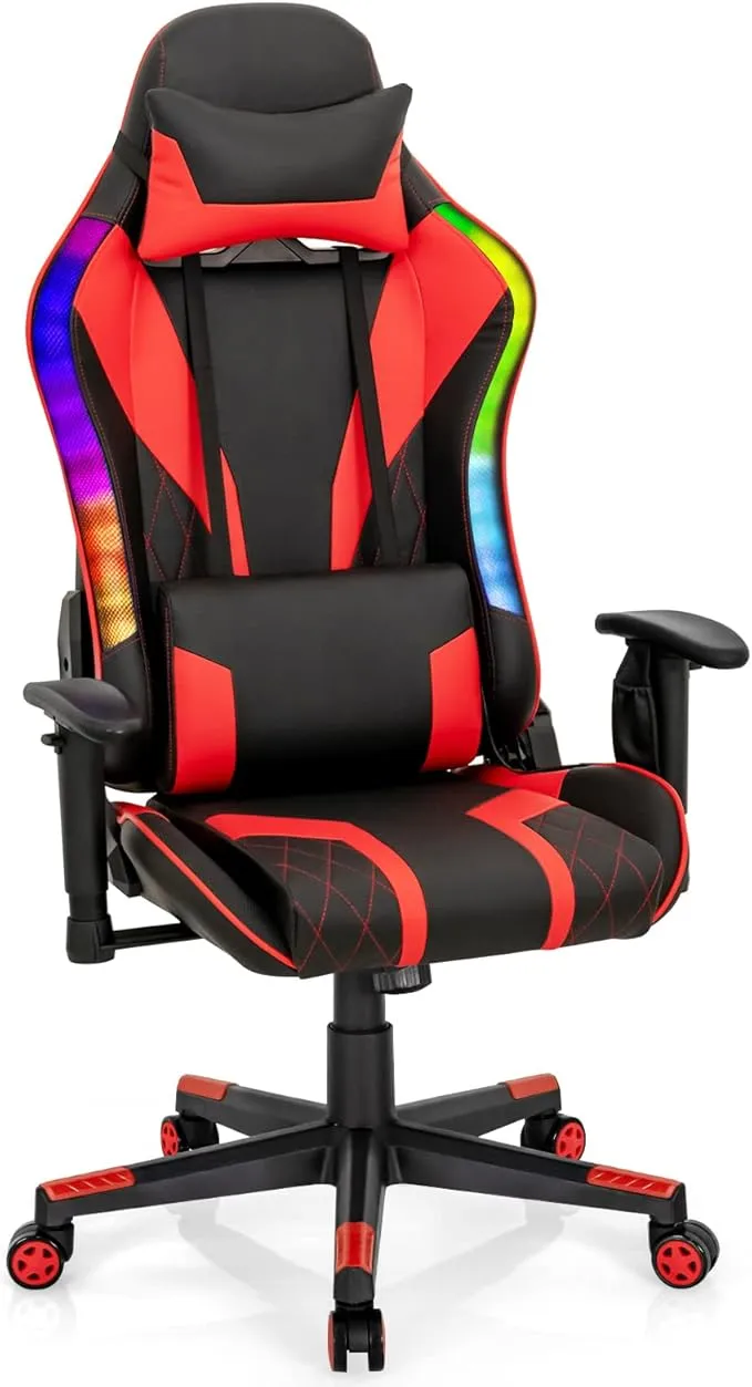 Gaming Chair with RGB LED Lights GT10223RE-BC
