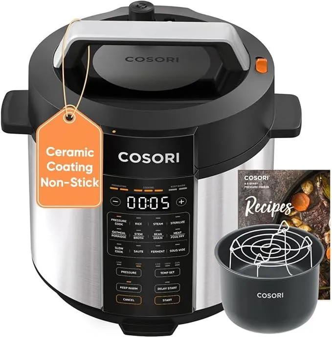 Pressure Cooker 6 qt, 9-in-1 Instant Multi Kitchen Appliances CMC-CO601-SUS
