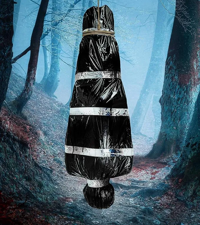 AnanBros - 5ft Hanging Corpse Dead Victim Props Halloween Decorations ...