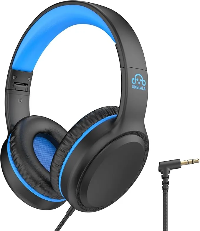 On Ear Wired Blue Headphones U2