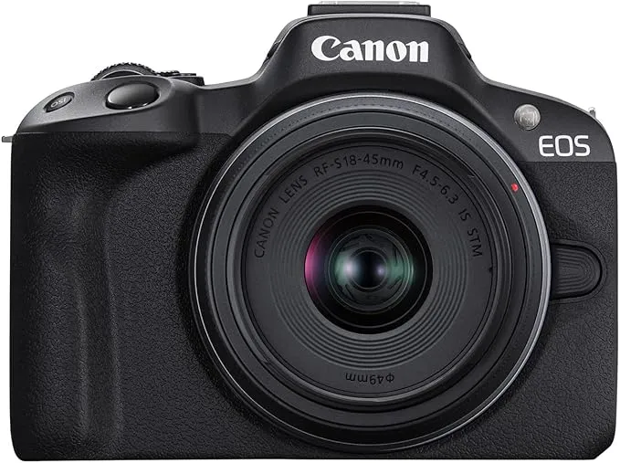 EOS R50 Mirrorless Camera RF-S18-45mm F4.5-6.3 is STM Lens Kit