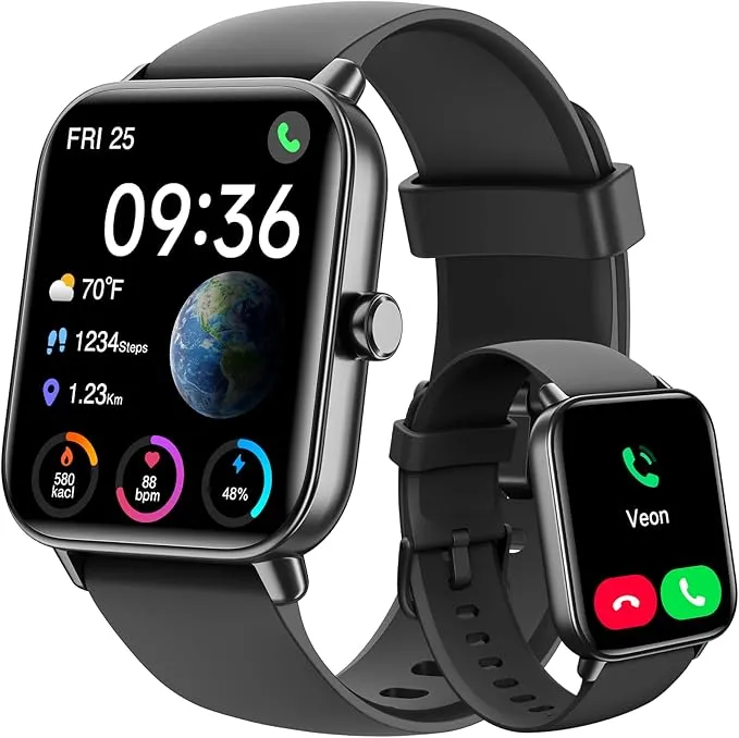 Smart Watch for Men Women Alexa Built-in Fitness Tracker J-IDW19-BK