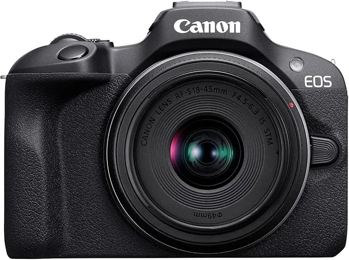 EOS R100 Mirrorless Camera RF-S18-45mm F4.5-6.3 is STM Lens Kit