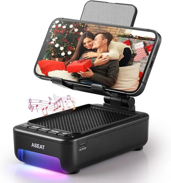 Cell Phone Stand with Bluetooth Speaker&Led Color Changing Light