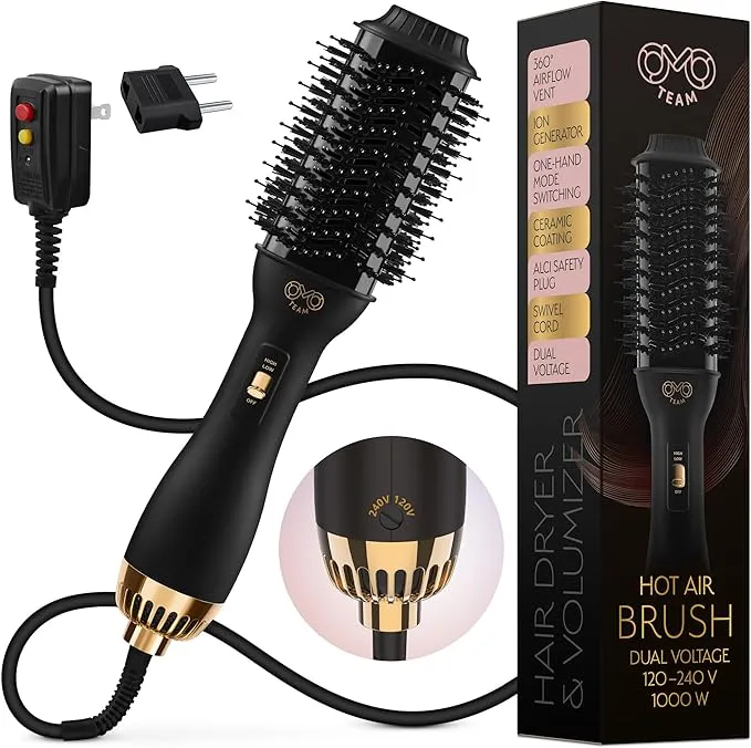Professional Dual Voltage Blowout Hair Dryer Brush SM-5366