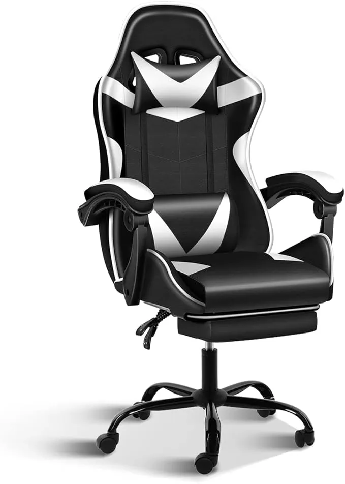 Gaming Chair with Footrest