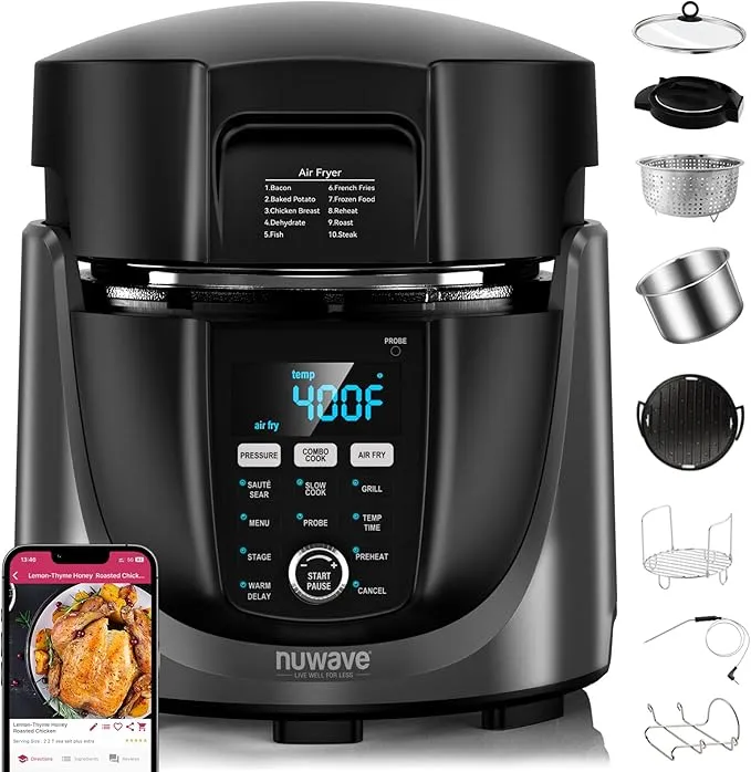 Duet Electric Pressure Cooker & Air Fryer Combo