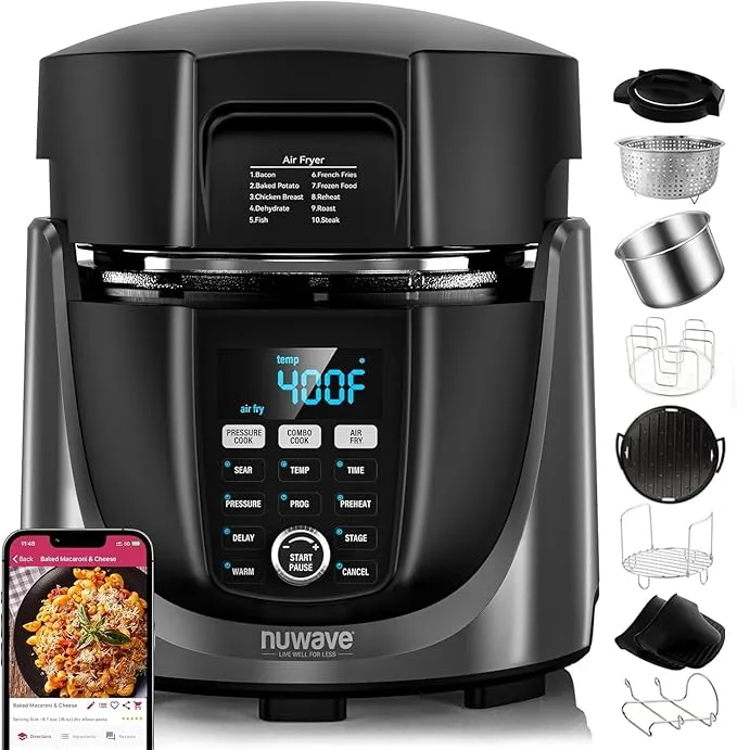 Duet Air Fryer, Electric Pressure Cooker & Grill Combo