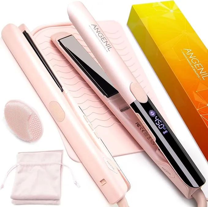 Pro Titanium Flat Iron Hair Straightener S3207-blush