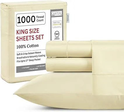 100% Cotton Sheets King Size