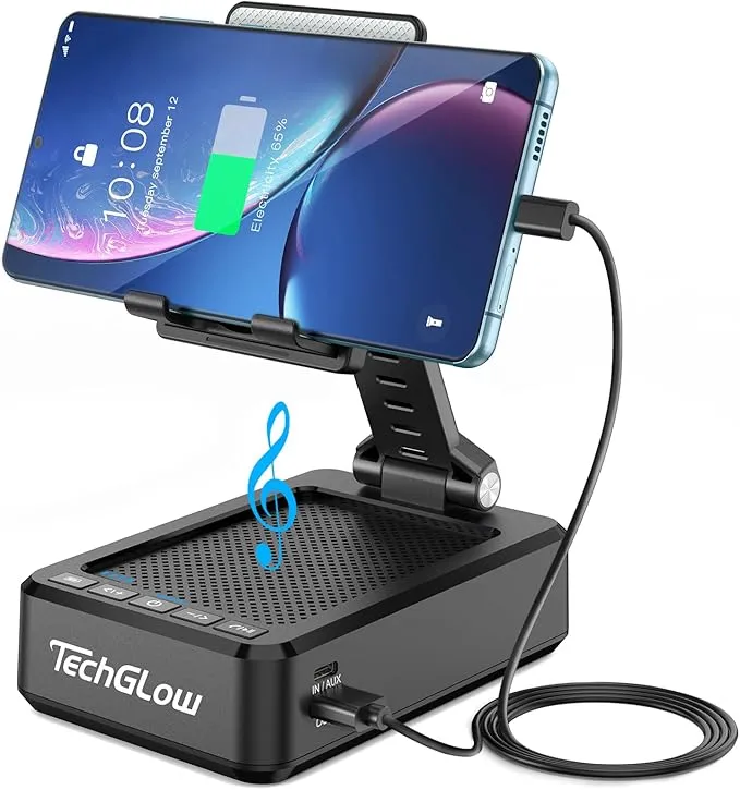 Foldable Cellphone Stand with Bluetooth Speaker and Power Bank L9-1