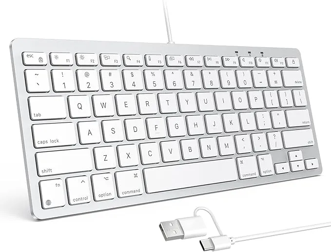 Wired Keyboard for Mac with Dual Interface