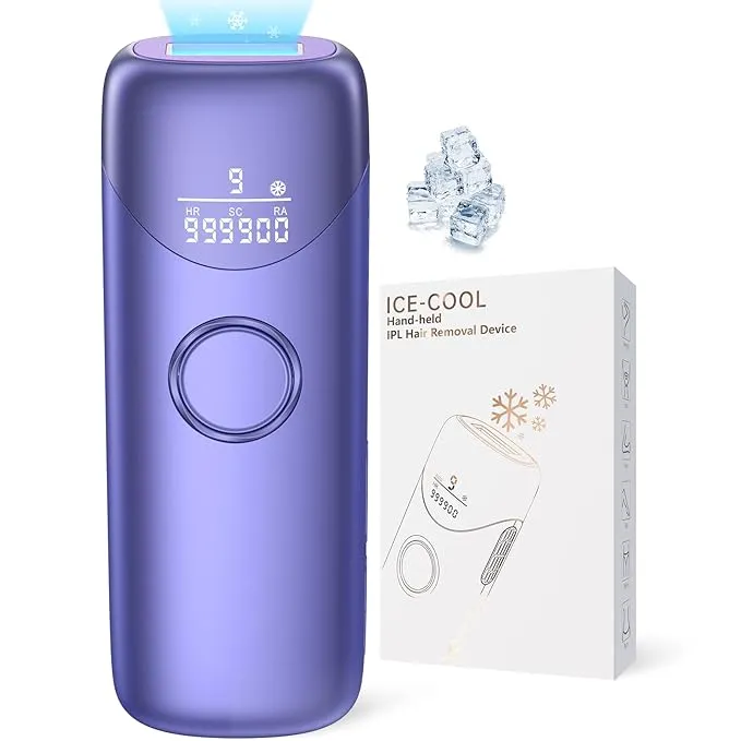 Laser Hair Removal with 5℃ Ice Cooling, Painless IPL Laser Hair Removal Device 3 In 1 At Home Hair Remover Machine for Women Men Electrolysis Permanent Epilator on Face Body Depilation