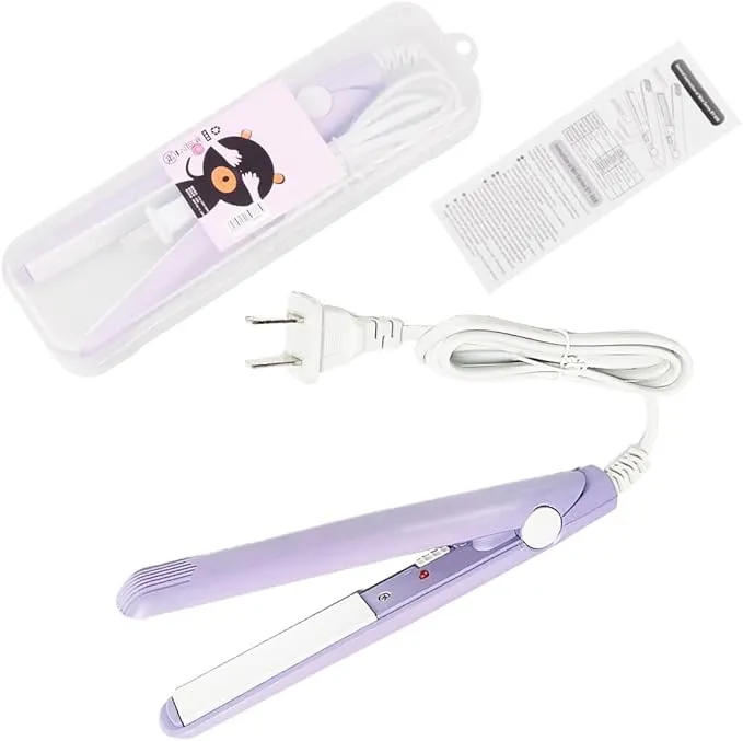 Mini Hair Straightener 2 in 1 Straight and Curly Hair Flat Iron