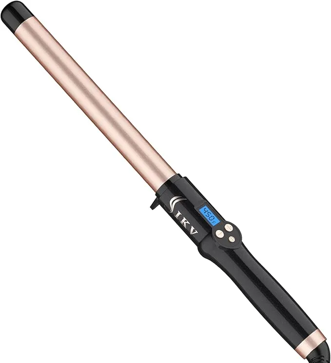 1 Inch Curling Wand Long Barrel, Dual Voltage Hair Curling Iron Wand Ceramic for Long Hair