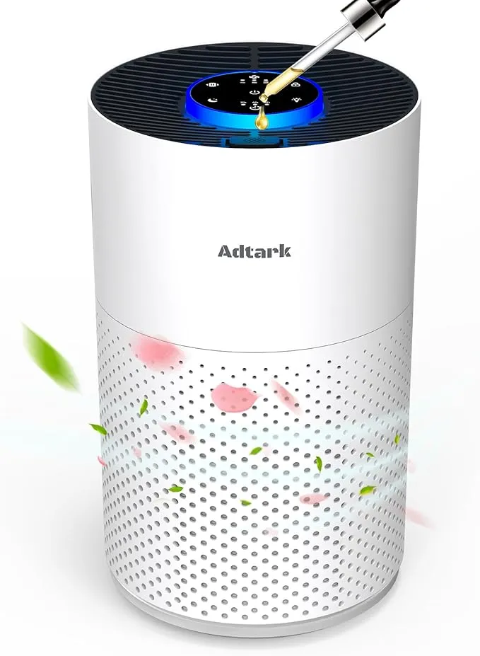Air Purifiers for Home Bedroom, ADTARK Air Cleaner with H14 True HEPA 3-in-1 Filter