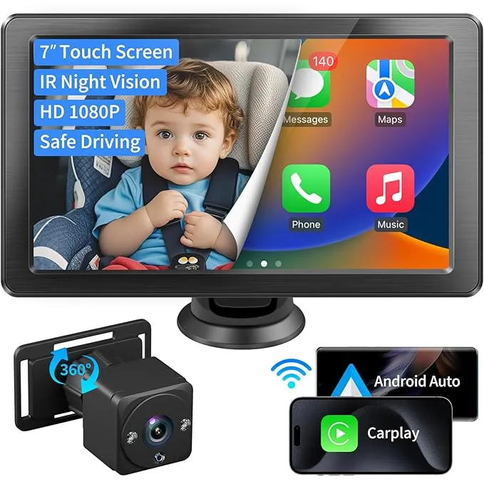 7" HD Touchscreen Baby Car Camera V5