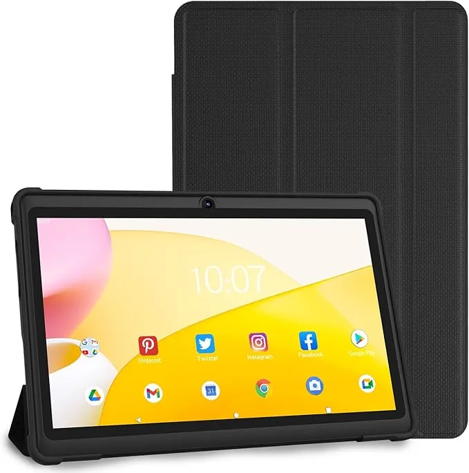 7 Inch Tablet with Case, Quad Core Android 13 Tablets, 4GB RAM 32GB ROM 512GB Expand, 1024x600 IPS HD Display, 3500mAh,Dual Camera, USB C Tablet PC K7