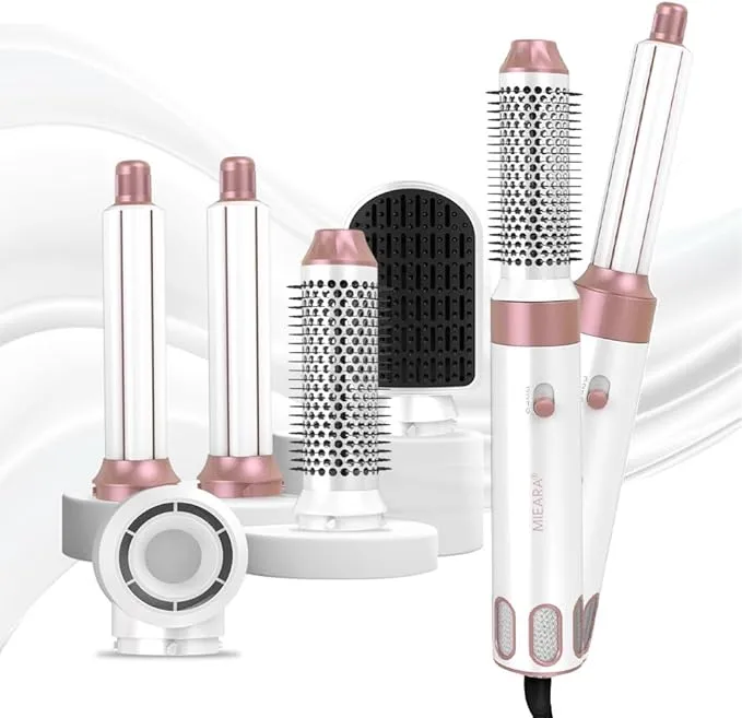5 in 1 Hair Air Styler, Ionic Hair Dryer Brush Hot-Air Curlers, Multi Hair Styler, Blow Dryer for Fast Drying Straightening Volumizing Curling Styling k-012
