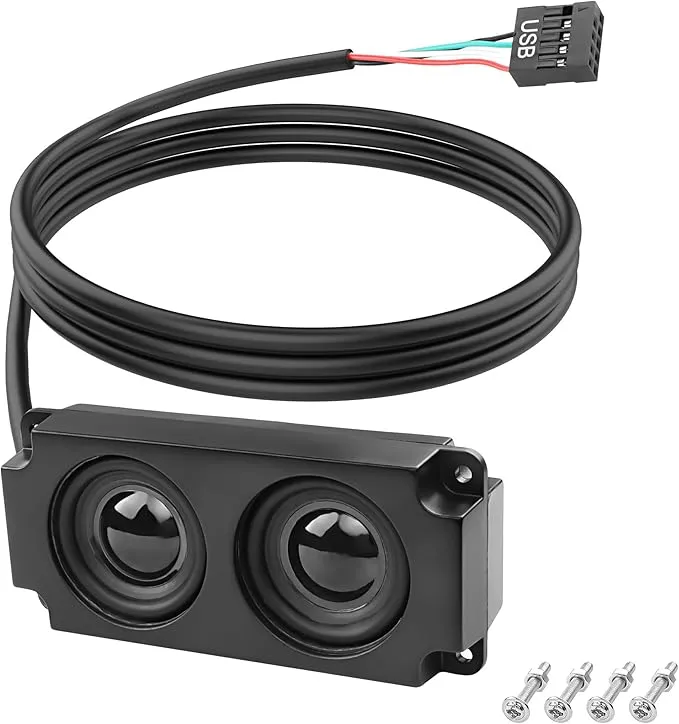 Motherboard Speaker Internal USB PC Computer Speaker 9 Pin for Desktop Case Audio Stereo Loudspeaker Hidden Small Type DIY-0.6M/1.9FT