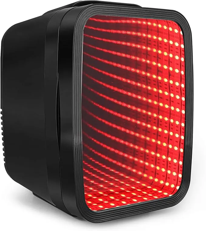 Mini Fridge, 4 Liter/6 Cans Small Refrigerator With Dimmable LED Light