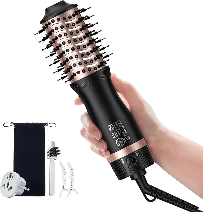 Mini Dual Voltage Hair Dryer Brush CS-1012