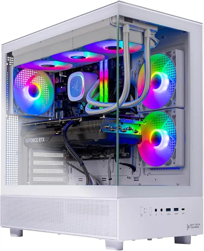Skytech Azure Gaming PC Desktop ST-AZURE3-1563-W-AM
