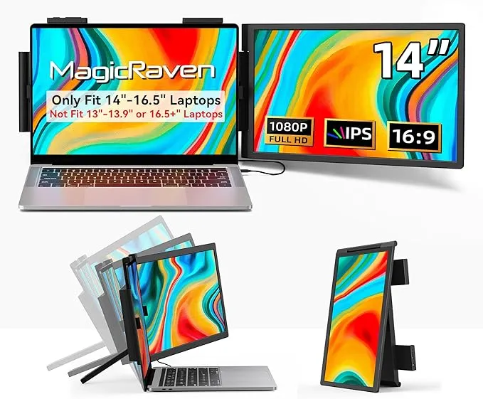 Laptop Screen Extender MAGICRAVEN A1-14-1080P-60Hz