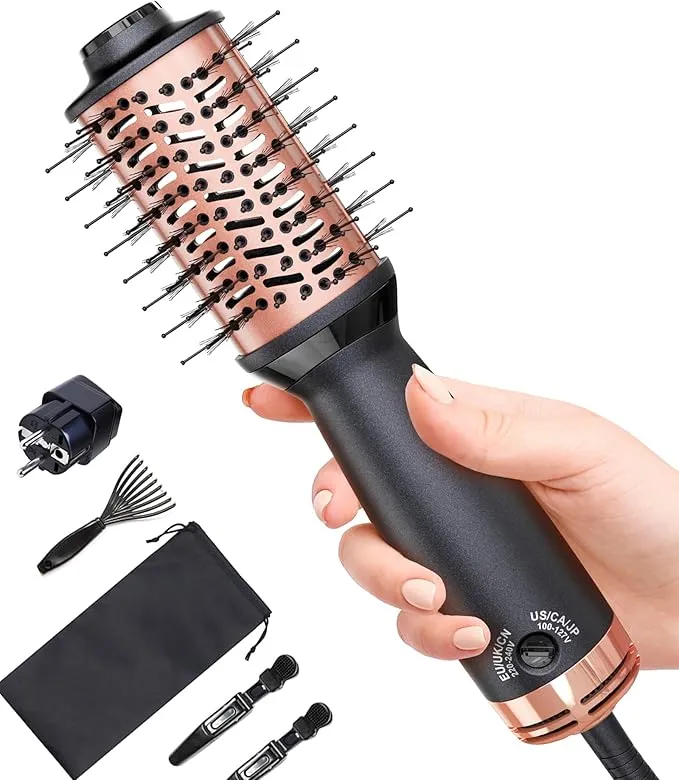 Travel Dual Voltage Hair Dryer Brush SM-6126A