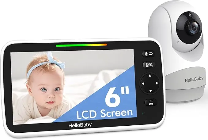 6”IPS Large Screen, Video Baby Monitor