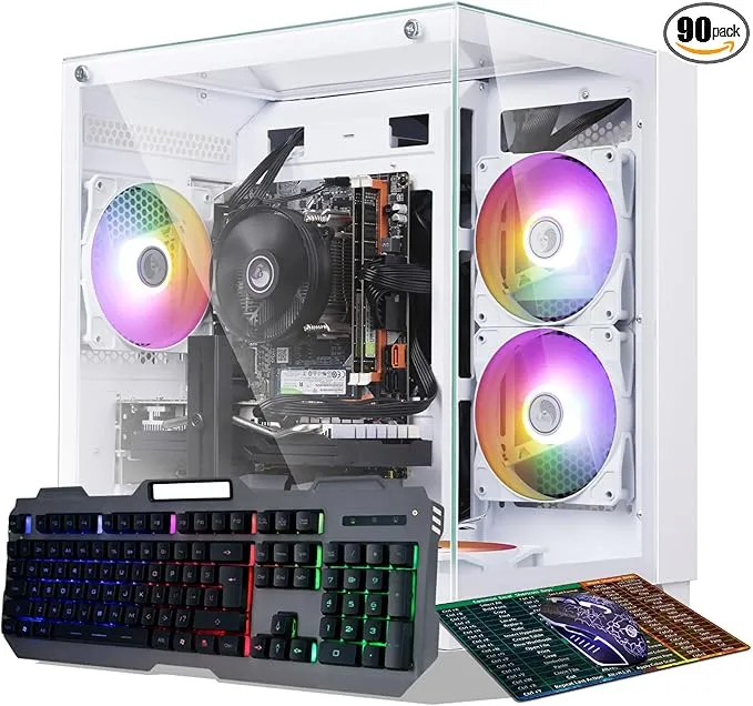 Prebuilt Gaming PC Desktop Computer Intel Core i7-4770 RX590