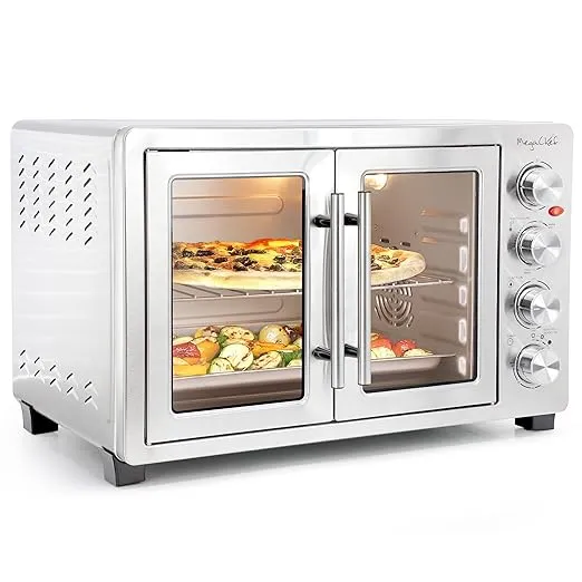 MegaChef 47 Quart Electric French Door Rotisserie Convection Counter Top Oven MCOV-5000