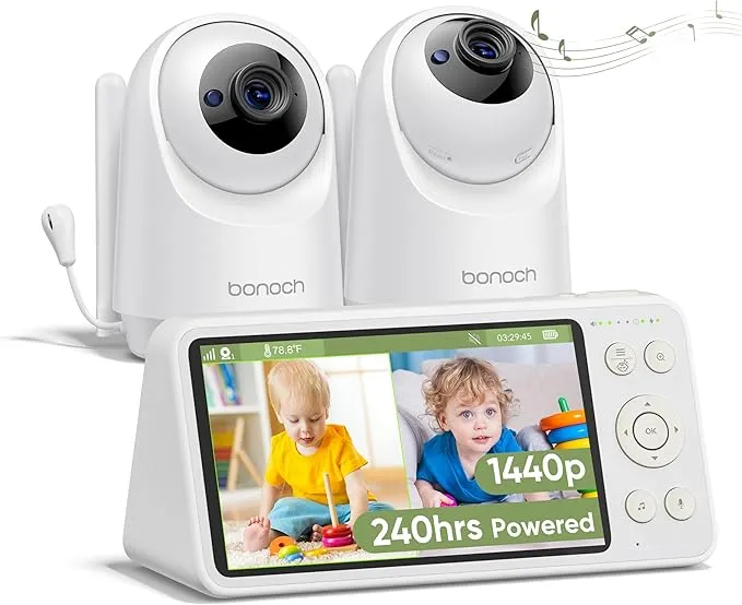 5.5" 1440p Baby Monitor with 2 Cameras BBM16